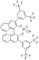 structure of CAS# 878111-17-2, (11bS)-2,6-二[3,5-二(三氟甲基)苯基]-4-羟基-二萘并[2,1-d:1',2'-f][1,3,2]二氧杂磷杂卓 4-氧化物