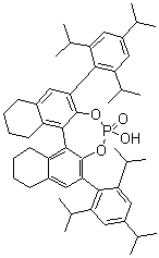 (11bS)-8,9,10,11,12,13,14,15-八氢-4-羟基-2,6-二[2,4,6-三(1-甲基乙基)苯基]-二萘并[2,1-d:1',2'-f][1,3,2]二氧杂磷杂卓 4-氧化物分子结构 (CAS 878111-20-7)