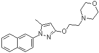 4-[2-[[5-甲基-1-(2-萘基)-1H-吡唑-3-基]氧基]乙基]吗啉分子结构 (CAS 878141-96-9)