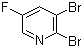 structure of CAS# 878207-82-0, 2,3-二溴-5-氟吡啶