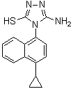3-氨基-4-(4-环丙基萘-1-基)-4H-1,2,4-三唑-5-硫醇分子结构 (CAS 878671-96-6)
