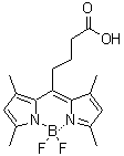 4-(4,4-二氟-1,3,5,7-四甲基-4-硼杂-3a,4a-二氮杂对称引达省-8-基)-丁酸分子结构 (CAS 878674-84-1)