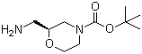 (S)-2-(氨基甲基)吗啉-4-羧酸叔丁酯分子结构 (CAS 879403-42-6)