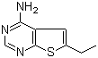 6-乙基噻吩并[2,3-d]嘧啶-4-胺分子结构 (CAS 879873-49-1)