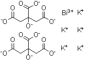 2-羟基-1,2,3-丙烷三羧酸铋钾盐分子结构 (CAS 880149-29-1)