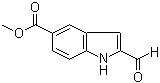 2-甲酰基-1H-吲哚-5-羧酸甲酯分子结构 (CAS 880360-85-0)