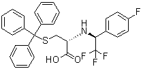N-[(1S)-2,2,2-三氟-1-(4-氟苯基)乙基]-S-(三苯基甲基)-L-半胱氨酸分子结构 (CAS 880762-37-8)