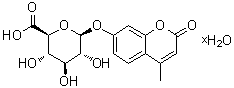 structure of CAS# 881005-91-0, 4-甲基-2-氧代-2H-1-苯并吡喃-7-基 beta-D-吡喃葡糖醛酸水合物