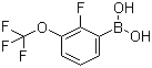 [2-氟-3-(三氟甲氧基)苯基]硼酸分子结构 (CAS 881402-25-1)