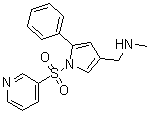 structure of CAS# 881732-90-7, N-Methyl-5-phenyl-1-(3-pyridinylsulfonyl)-1H-pyrrole-3-methanamine