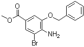 structure of CAS# 881909-58-6, 4-氨基-3-溴-5-(苯基甲氧基)苯甲酸甲酯