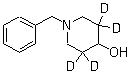 CAS 登录号：88227-11-6, 1-(苯基甲基)-4-哌啶-3,3,5,5-d4-醇