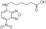 structure of CAS# 88235-25-0, 6-[(7-Nitro-2,1,3-benzoxadiazol-4-yl)amino]hexanoic acid