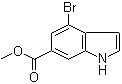 4-溴-1H-吲哚-6-羧酸甲酯分子结构 (CAS 882679-96-1)