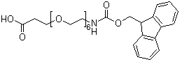 5,8,11,14,17,20-六氧杂-2-氮杂二十三碳二酸 1-(9H-芴-9-基甲基)酯分子结构 (CAS 882847-34-9)