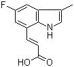 (2E)-3-(5-氟-3-甲基-1H-吲哚-7-基)-2-丙烯酸分子结构 (CAS 882999-50-0)