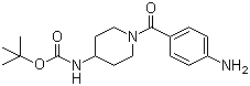 CAS # 883106-38-5, 1-(4-Aminobenzoyl)piperidine-4-carbamic acid tert-butyl ester