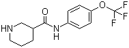 N-(4-三氟甲氧基苯基)哌啶-3-甲酰胺分子结构 (CAS 883106-71-6)