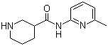 structure of CAS# 883106-74-9, N-(6-Methylpyridin-2-yl)piperidine-3-carboxamide