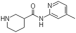 CAS # 883106-76-1, N-(4-Methylpyridin-2-yl)piperidine-3-carboxamide, Piperidine-3-carboxylic acid (4-methylpyridin-2-yl)amide