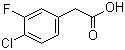 structure of CAS# 883500-51-4, 4-氯-3-氟苯乙酸