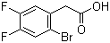 2-溴-4,5-二氟苯乙酸分子结构 (CAS 883502-07-6)