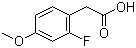 2-氟-4-甲氧基苯乙酸分子结构 (CAS 883531-28-0)
