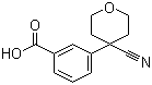 3-(4-氰基四氢吡喃-4-基)苯甲酸分子结构 (CAS 884001-10-9)