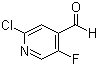 2-氯-5-氟吡啶-4-甲醛分子结构 (CAS 884494-54-6)