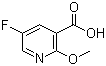 5-氟-2-甲氧基烟酸分子结构 (CAS 884494-82-0)