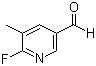 6-氟-5-甲基-3-吡啶甲醛分子结构 (CAS 884495-04-9)