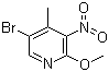 5-溴-2-甲氧基-4-甲基-3-硝基吡啶分子结构 (CAS 884495-14-1)