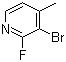 3-溴-2-氟-4-甲基吡啶分子结构 (CAS 884495-46-9)