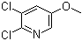 structure of CAS# 885168-12-7, 2,3-Dichloro-5-methoxypyridine