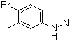 structure of CAS# 885223-72-3, 5-Bromo-6-methyl-1H-indazole