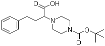 structure of CAS# 885274-45-3, 2-(4-Boc-piperazinyl)-4-phenylbutanoic acid