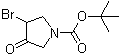 3-Bromo-4-oxo-1-pyrrolidinecarboxylic acid 1,1-dimethylethyl ester molecular structure (CAS 885278-03-5)