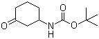 3-N-叔丁氧羰基氨基环己酮分子结构 (CAS 885280-38-6)