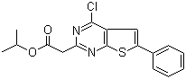 structure of CAS# 885460-48-0, 4-Chloro-6-phenylthieno[2,3-d]pyrimidine-2-acetic acid 1-methylethyl ester