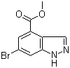 structure of CAS# 885518-49-0, 6-溴-4-吲唑甲酸甲酯