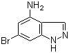 structure of CAS# 885518-50-3, 4-Amino-6-bromo-1H-indazole