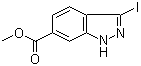 3-碘-1H-吲唑-6-羧酸甲酯分子结构 (CAS 885518-82-1)