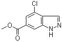 4-氯-1H-吲唑-6-羧酸甲酯分子结构 (CAS 885519-19-7)