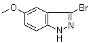 structure of CAS# 885519-30-2, 3-Bromo-5-methoxy-1H-indazole