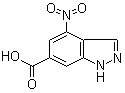 4-硝基-1H-吲唑-6-羧酸分子结构 (CAS 885519-71-1)