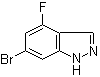 6-溴-4-氟-1H-吲唑分子结构 (CAS 885520-23-0)