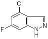 structure of CAS# 885520-32-1, 4-Chloro-6-fluoro-1H-indazole