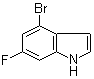 4-溴-6-氟-1H-吲哚分子结构 (CAS 885520-70-7)