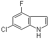 structure of CAS# 885520-88-7, 6-氯-4-氟-1H-吲哚