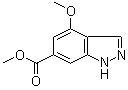 structure of CAS# 885521-13-1, 4-甲氧基-1H-吲唑-6-羧酸甲酯